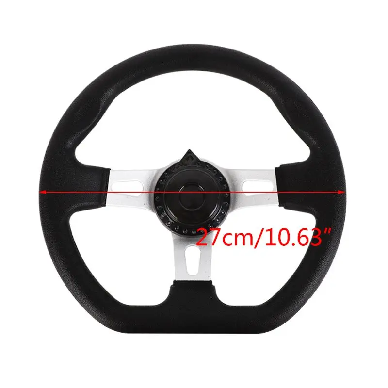 

N0HF 270mm Universal For Go Kart Replacement Accessories PU Foam Steering Wheel Interior Vehicle With Holes Durable Hardware 3