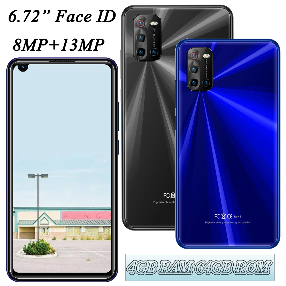 

8MP+13MP 10X Pro 6.72" Screen 4G RAM+64G ROM Face ID Android Front/Back Camera Global Smartphone Mobile Phone Celulares Unlocked