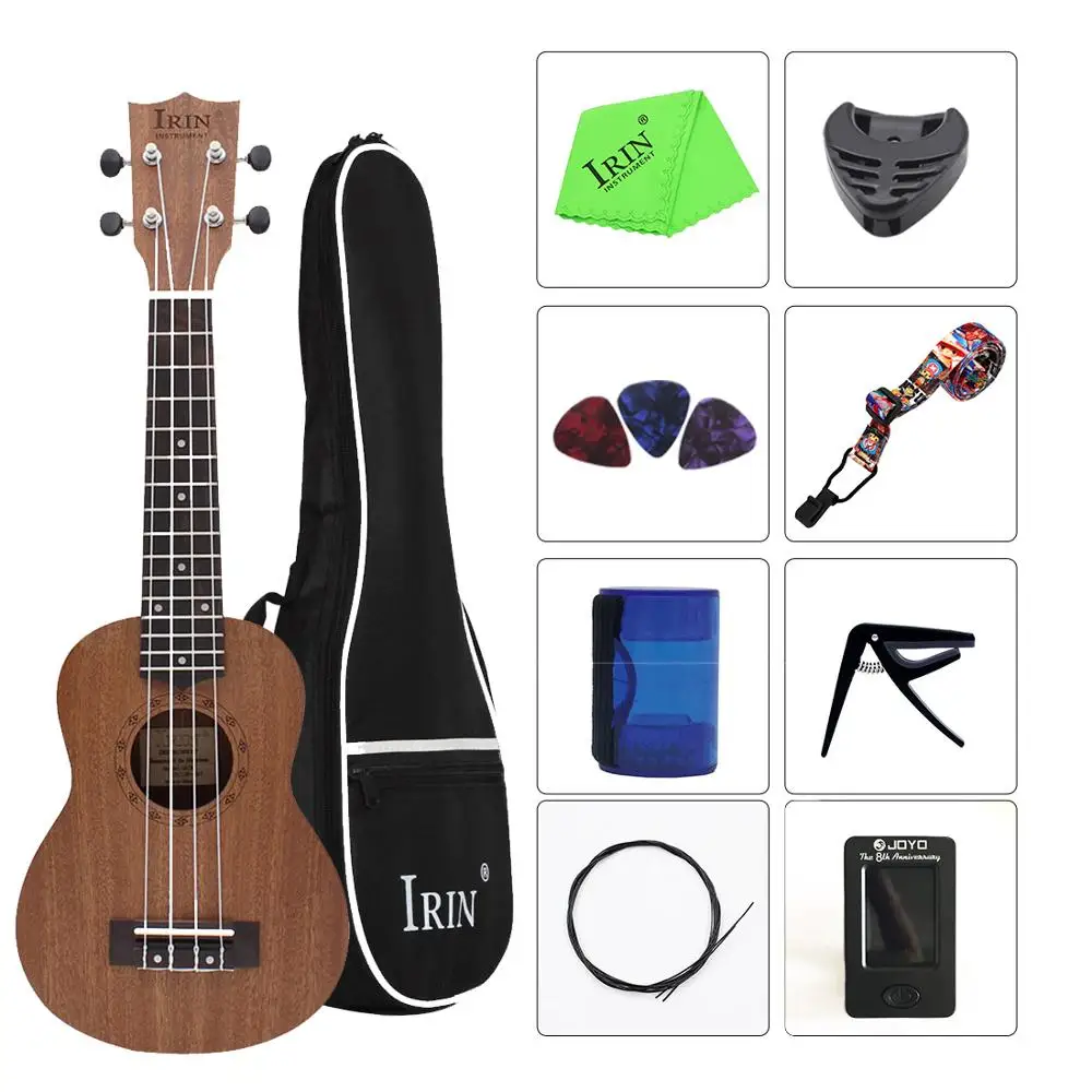 Укулеле из красного дерева 21 дюйм сопрано с сумкой для переноски|Укулеле| |