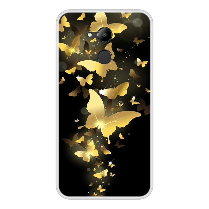 Чехол для телефона huawei Honor 4C 5c 6a 5x Мягкий Силиконовый ТПУ чехол с цветочным рисунком для Honor 7x 6c pro 8lite