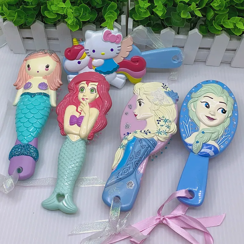 15 Style Disney Frozen 2 Comb for Girls Princess Minnie Mouse Hair Brushes Hair Care Baby Girl Care Mickey Children's gift Hair