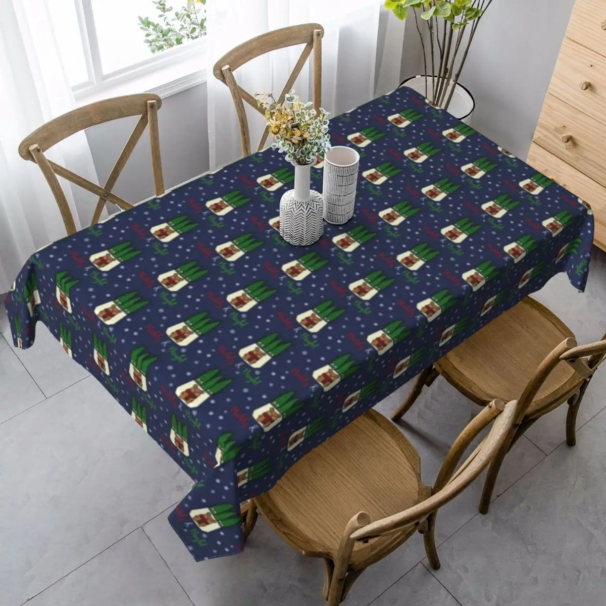 

Cactus Tablecloth Beautiful Printed Table Cover Outside Cheap Protection Polyester Table Cloth