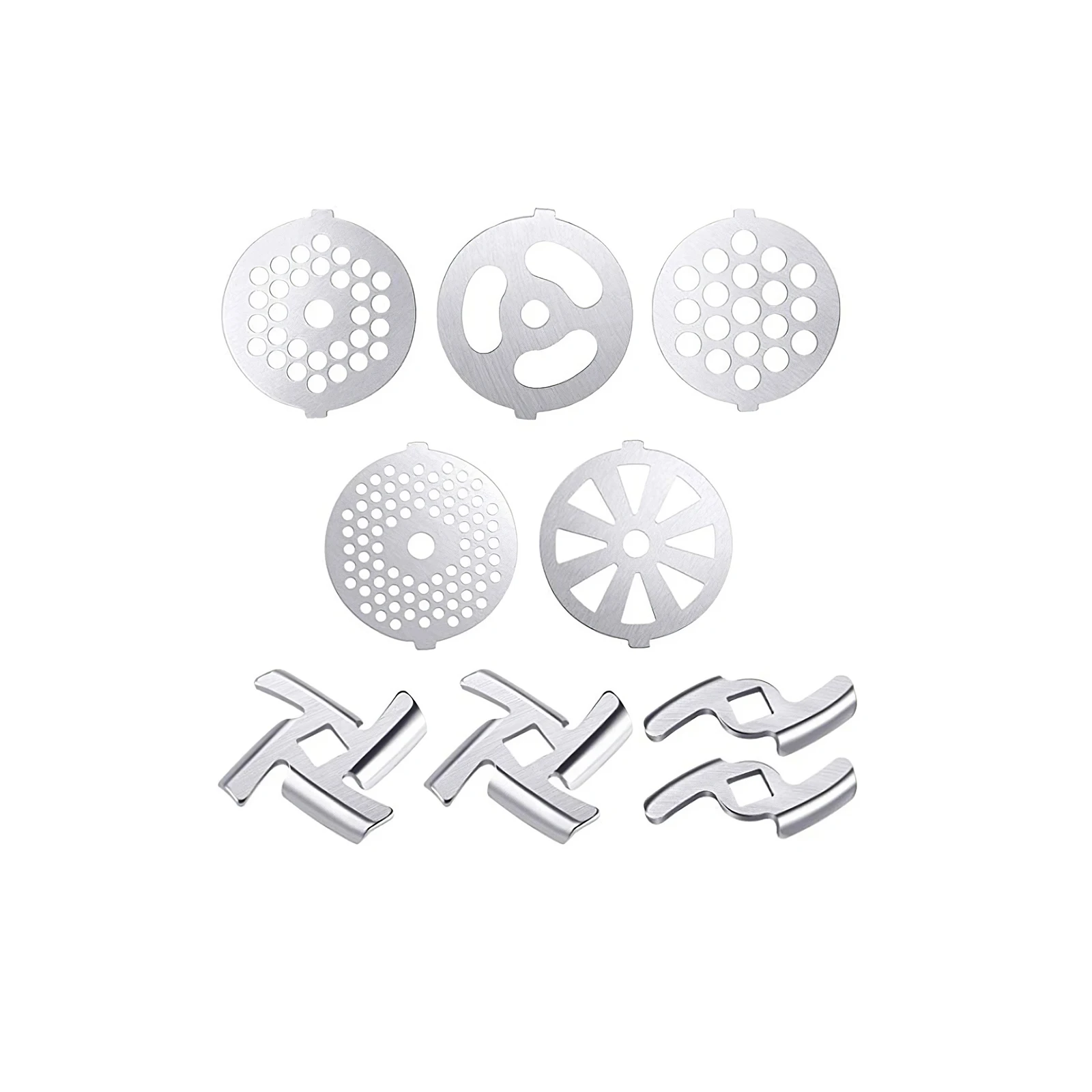 

9PCS Type Replaceable Meat Grinder Plate Hole Meat Mincer Plate Perforated Strainer Manganese Steel Chopper Disc