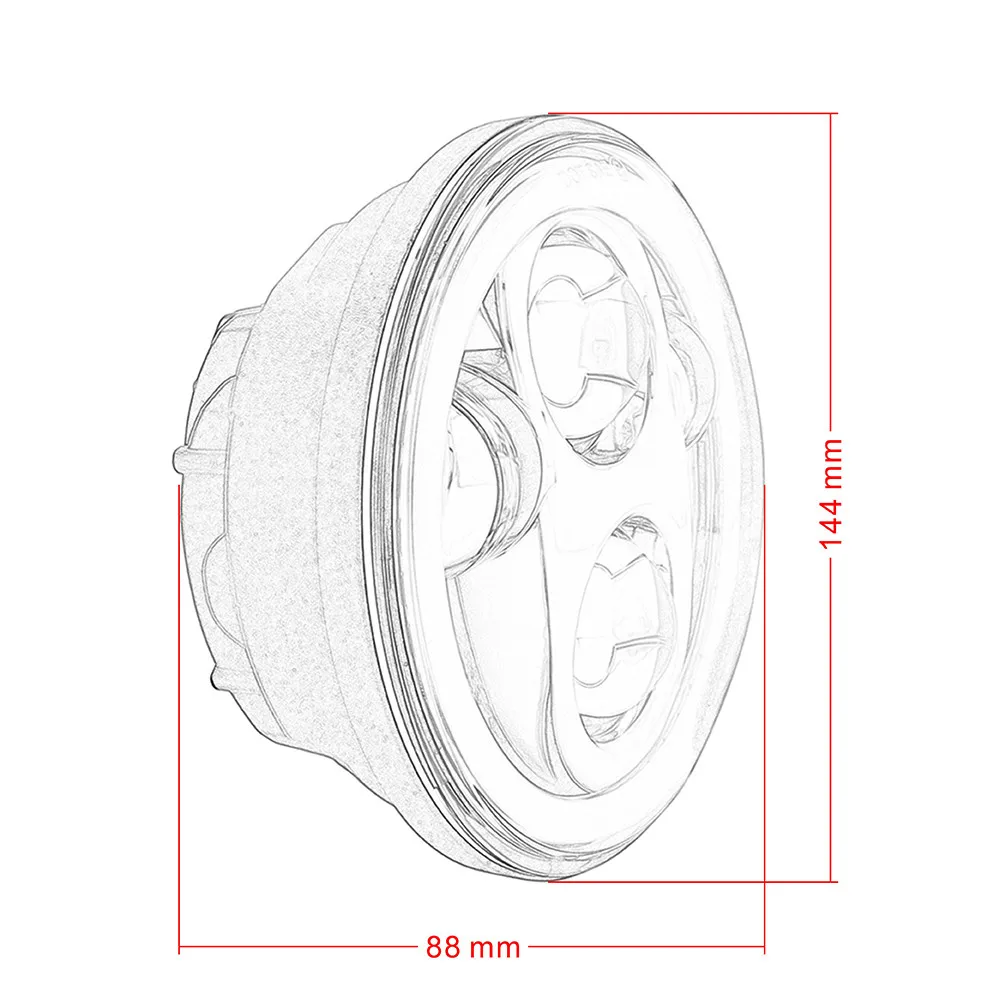 JAER 5-3/4 дюймов Светодиодные мотоциклетные фары 40 Вт RGB Phare Farol Moto для Harley Sportster Iron 883 1200 Dyna Street Bob противотуманные фары
