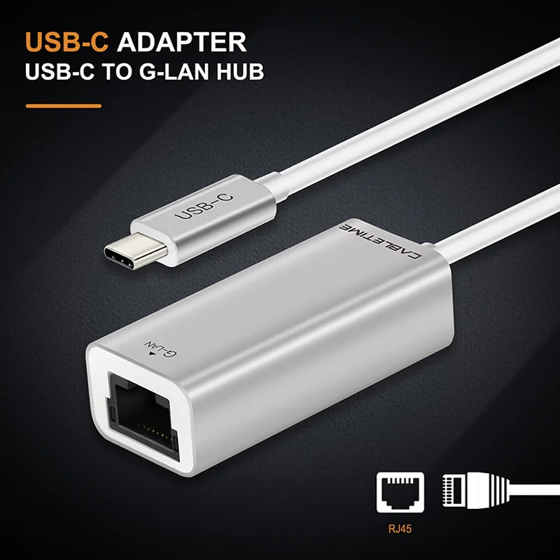 Кабель USB C Ethernet адаптер USB type C для RJ45 LanNetwork карта USB C 3,1 type c концентратор для samsung Galaxy S9/S8/Note9 Mac C045