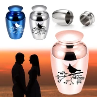 we are always with you little bird aluminum cremation urn for human ashes keepsake funeral commemorative ashes holder 5 colors