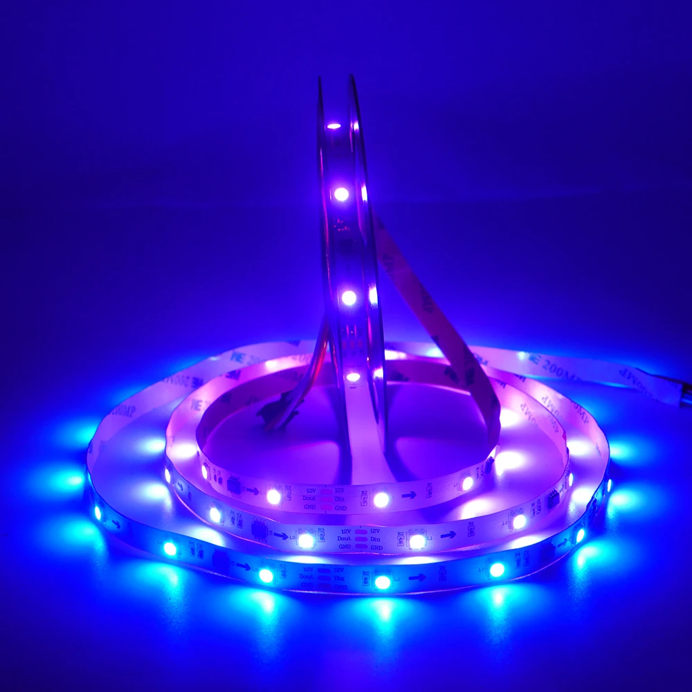 Светодиодная лента WS2811 с умным пикселем полноцветная Адресуемая RGB Led полоска IC 1