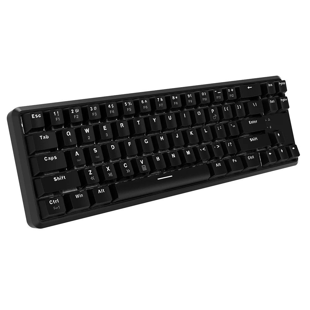 

Проводная и BT механическая клавиатура Ajazz K680T, 68 клавиш, компактная белая подсветка, белая клавиатура с красными переключателями
