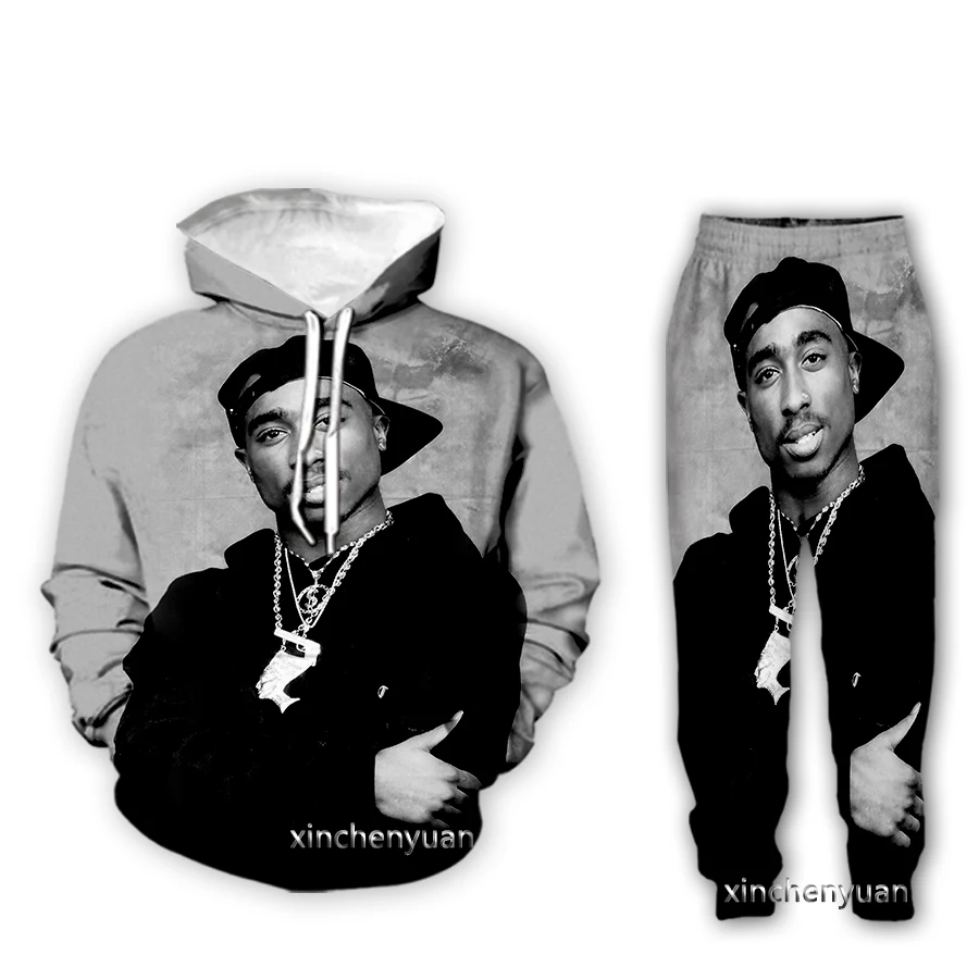 Новинка от xinchenyuan Мужская/женская одежда Tupac 2Pac с 3D принтом модная Толстовка