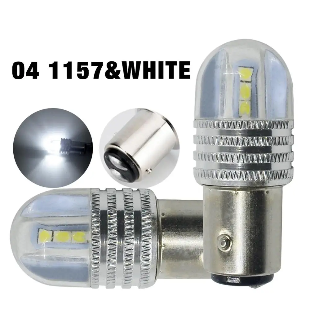 

2Pcs 1156 1157 BAY15D Car LED Strobe Lamp 6SMD LED Bulbs Car Brake Turn Signal Tail Flashing Light 12V