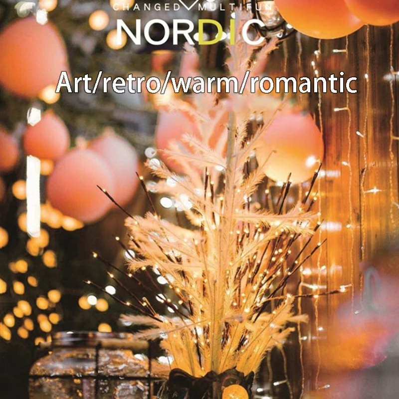 Сказочный светильник светодиодный с имитацией ветки маленький ночной