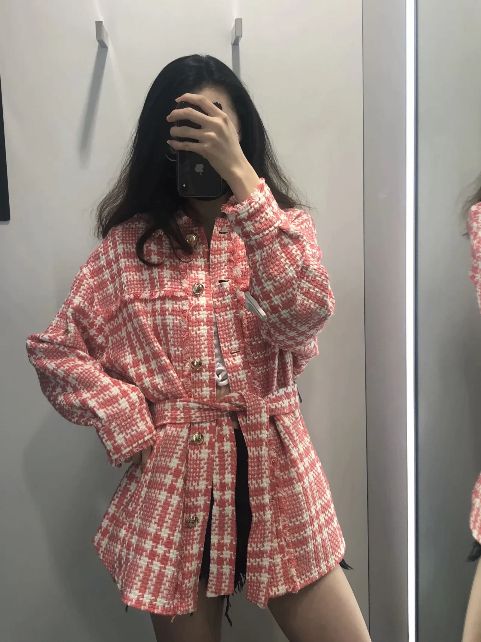 

Twill trimmed shirt jacket