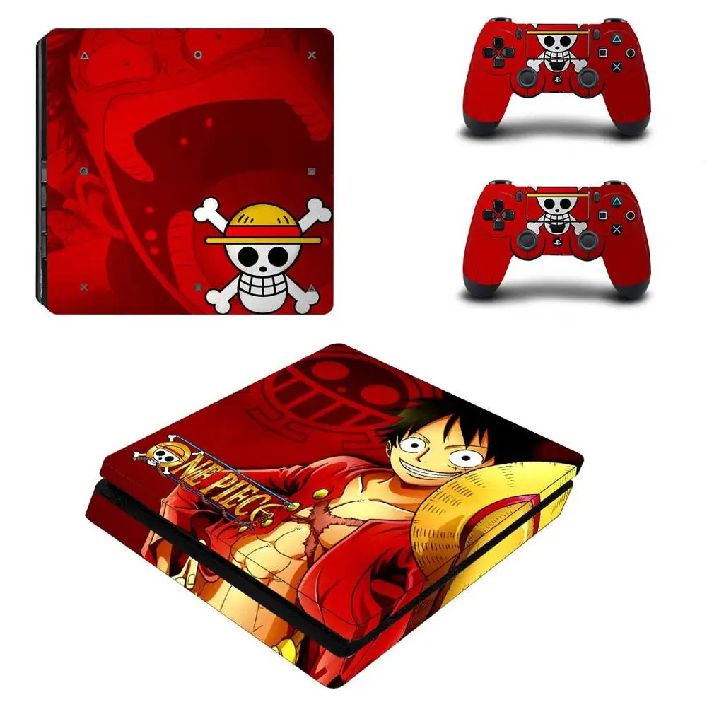 Цельная наклейка Luffy на всю панель PS4 Slim s Play station 4 для PlayStation чехол консоли и