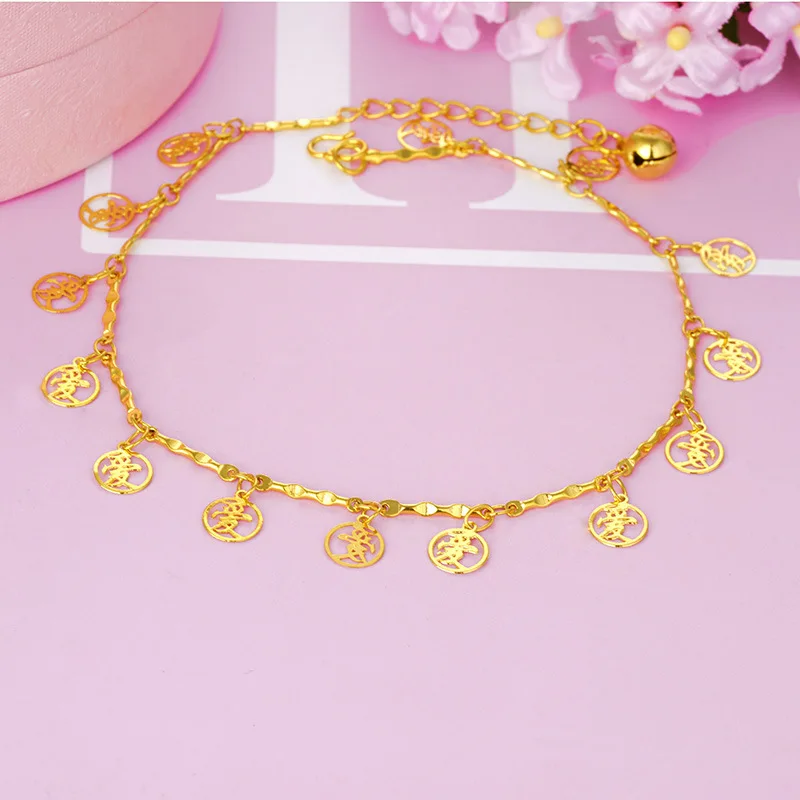 

Never Fade 24K Gold Sequins Anklet Set Beach Foot Jewelry Vintage Ankle Bracelets for Women Summer Jewelry Party Gift 2019