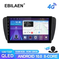 ebilaen car radio multimedia player for seat ibiza 6j 2009 2013 android 10 0 gps navigation headunit wireless carplay qled rds