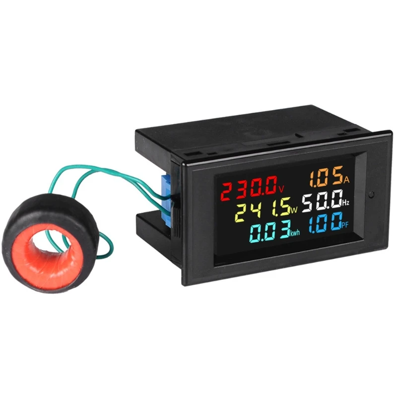 

LCD Digital Display Voltmeter Electric Energy Meter AC Voltage Current Meter Ammeter Power Meter AC80-300V/AC300-450V 100A