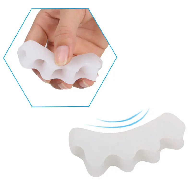 

1 Pair Silicone Toe Separator Overlapping Rehabilitation Treatment Hallux Valgus Braces Orthotic Device Feet Care P9