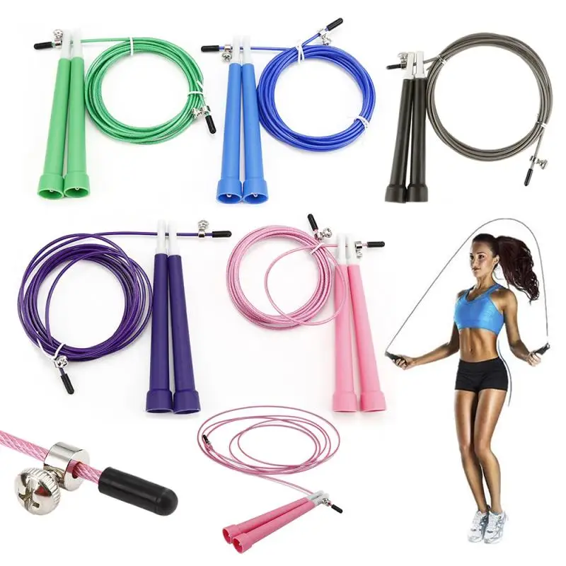

1Pcs Adjustable Jump Ropes Speed Wire Fitness Exercise Skipping Rope Cardio Lose Weight Strength Training Crossfit Lose Weight