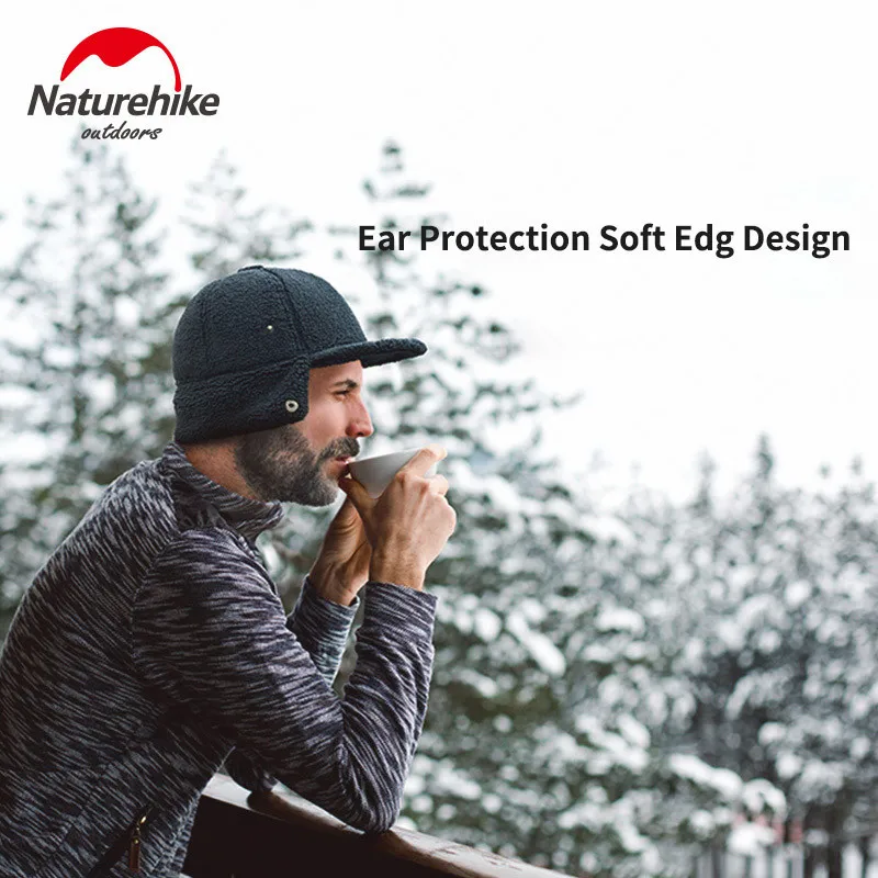 Naturehike теплая шапка из овечьей шерсти с защитой от холода и ветра тактическая