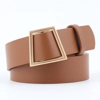 2019 designer hip hop womens belts gold buckle black white red brown pu leather waist strap waistband belts for ladies jeans