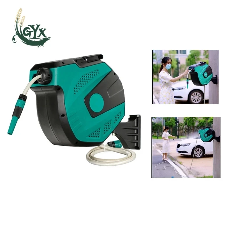 

Automatic telescopic hose storage rack / watering hose reel / car wash water gun hose storage / garden gardening hose retractor