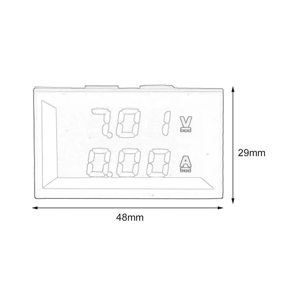 

High Quality Mini Digital DC 100V 10A Voltmeter Ammeter LED Amp Dual Digital Voltage Current Meter Tester Gauge