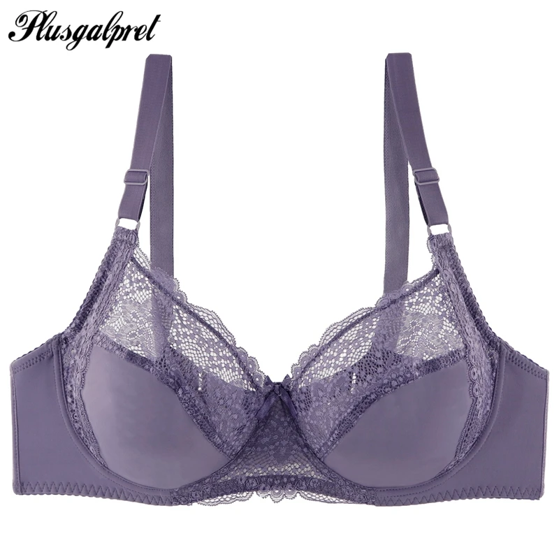 Plusgalpret женский цветочный кружевной бюстгальтер без подкладки полупрозрачный