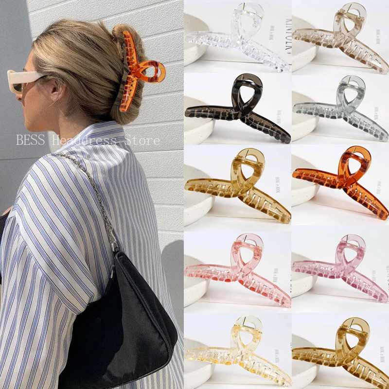 

Заколка-краб женская прозрачная, аксессуар для волос в Корейском стиле, 1 шт.