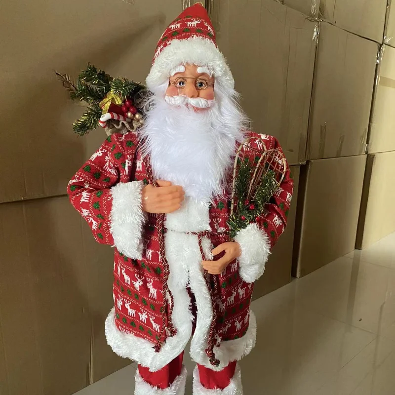 1 м большой размер Рождественские куклы игрушки Санта-Клаус декоративные фигурки