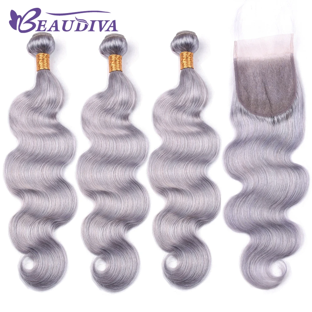 Luxediva 3 шт. пучки волнистых волос с закрытием 4*4 часть 120% швейцарская шнуровка с бразильскими пучками человеческих волос