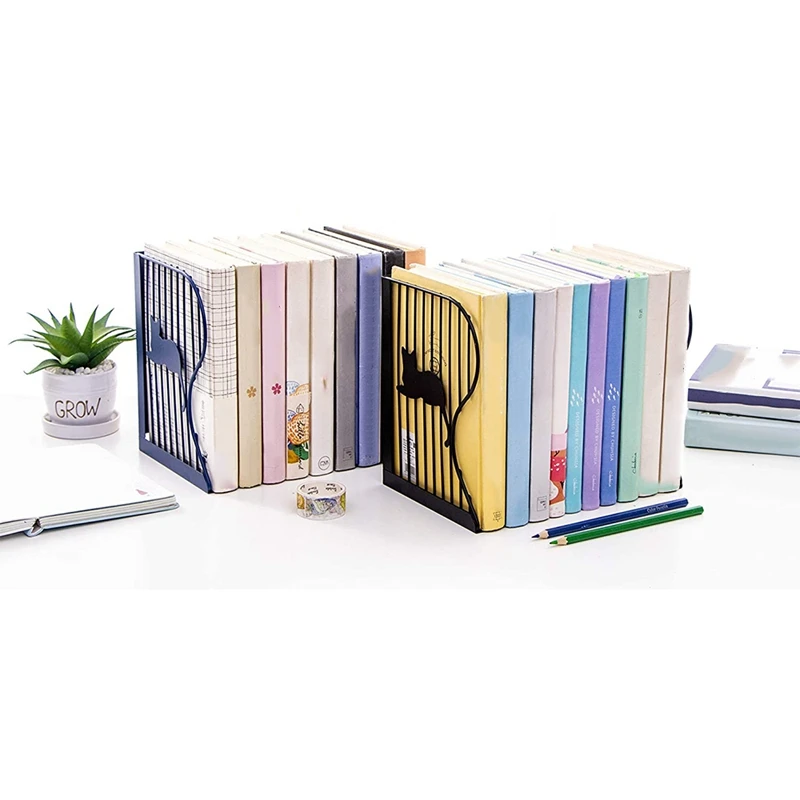 

Adjustable Bookends Expandable Bookcase Bookend Metal Book Ends Holder Shelf Bookend for Heavy Book