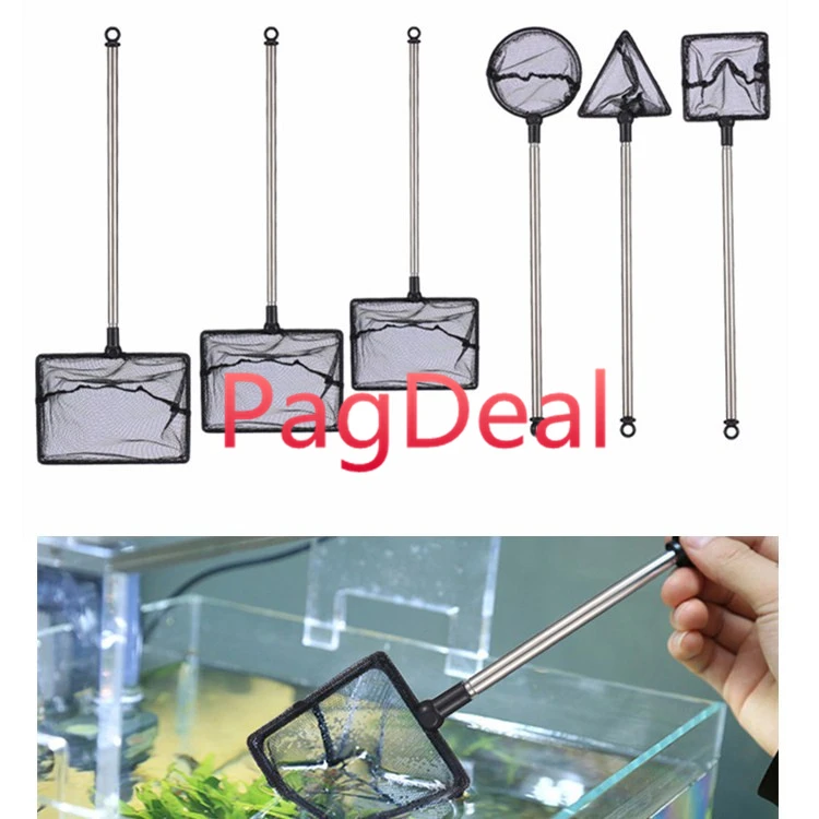 

Aquarium Fish Net Crystal Red Shrimp Cherry Bee Stainless Steel Handle Shrimp and fish NET Adjustable free shipping