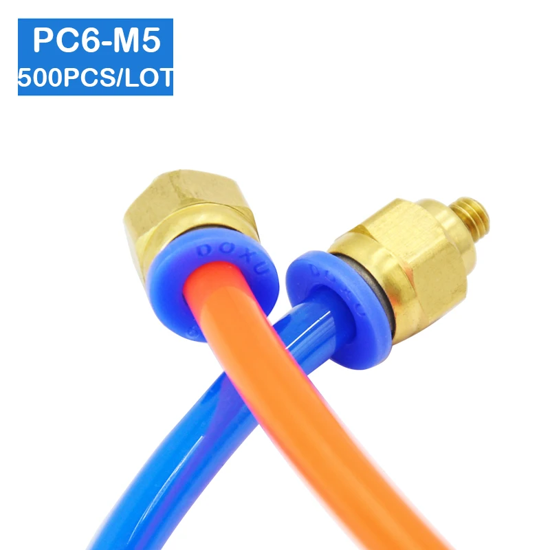 

Free shipping high quality 500pcs BSPT PC6-M5, 6mm to M5 Pneumatic Connectors male straight one-touch fittings