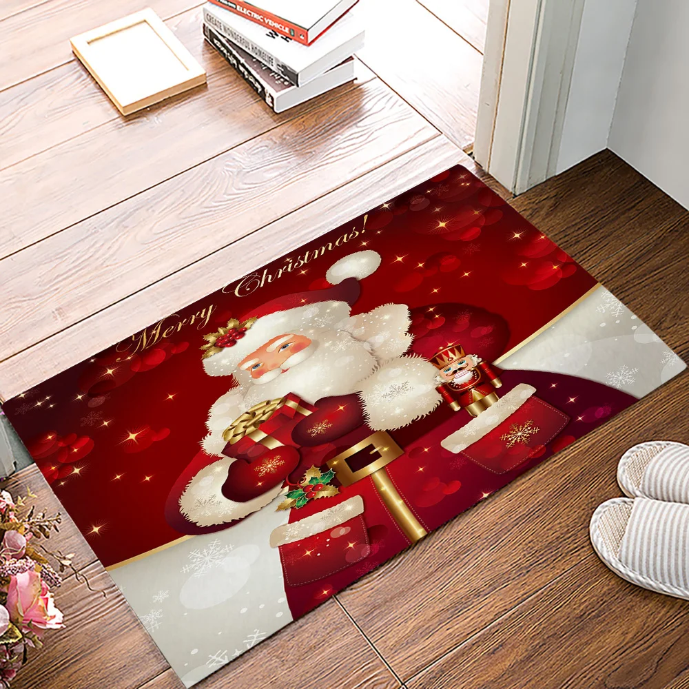 Merry Christans Santa Bath Rugs Christmas Doormat Non-Slip Door Mat Carpet Bathroom Accessories Customizable | Дом и сад