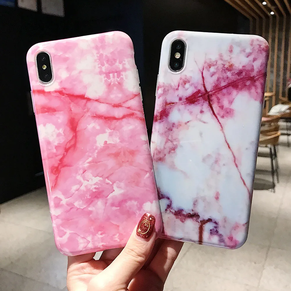 Artistic Gradient Marble Phone Case for Iphone XR XS MAX Luxury 8 7 6 6S Soft TPU Colorful Cover Capa | Мобильные телефоны и