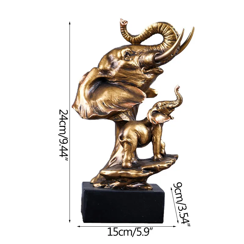 

Antique Copper Fengshui Figurines For Home Decoration Retro Elephant Sculpture & Statue Office Decoration Ornaments Wedding Gift