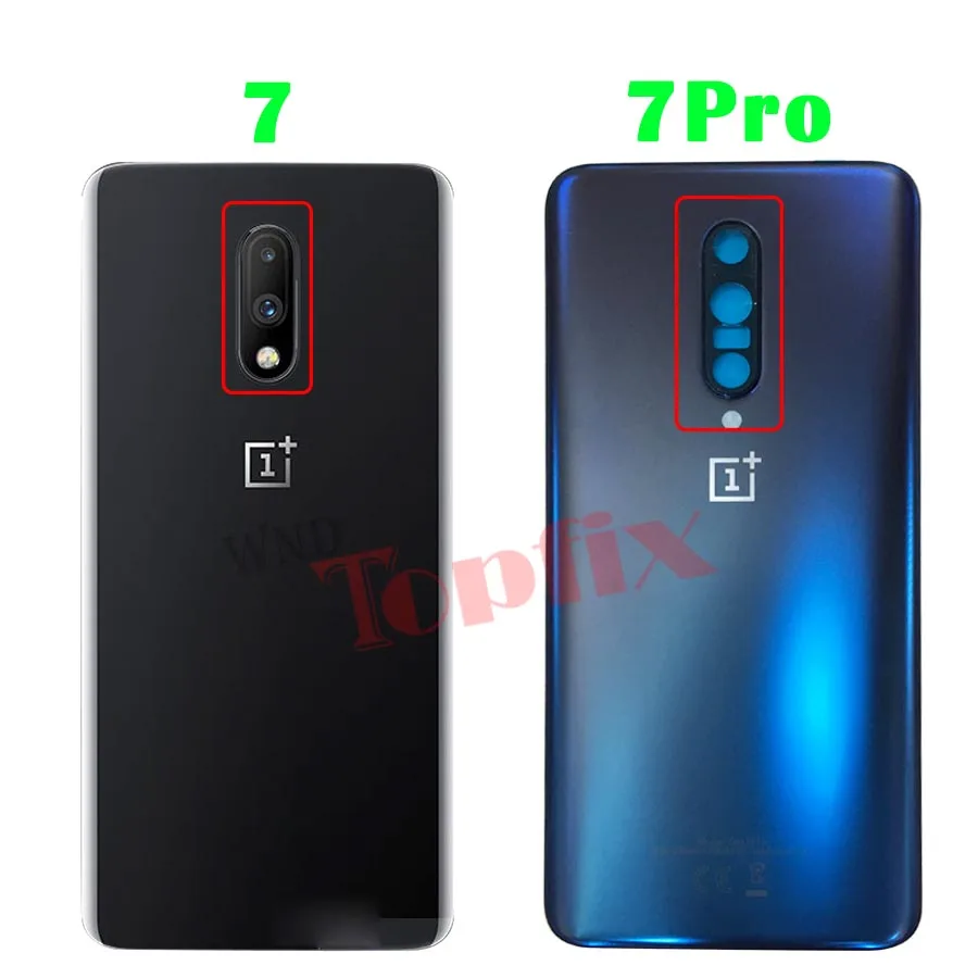 Оригинальное стекло для OnePlus 6 6T Задняя Крышка батарейного отсека дверь задняя стекло Oneplus 7 Pro Крышка батарейного отсека 1+ 6T корпус чехол+ объектив камеры
