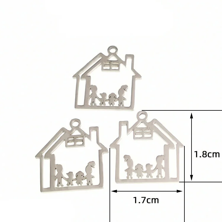 

5pcs Stainless Steel Gold Mama Family Charm Diy Necklaces Jewelry Silver Color Love Boy Girl Pendant Choker Necklace Women Gift