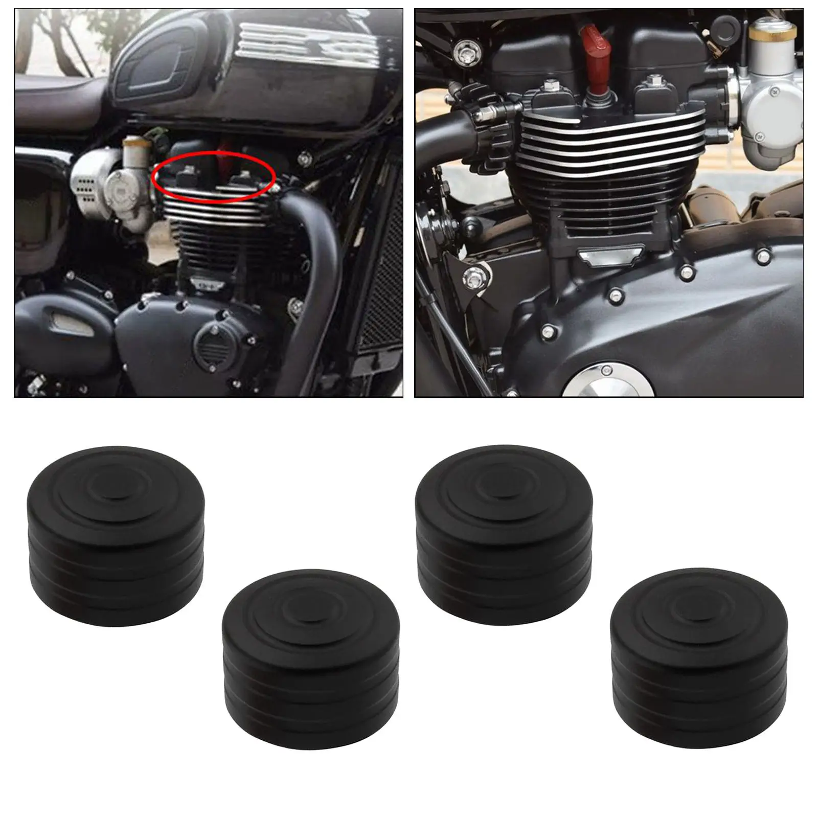 

4Pcs/Set Spark Plug Head Bolts Caps Compatible for T120 T120 for -Street Scrambler