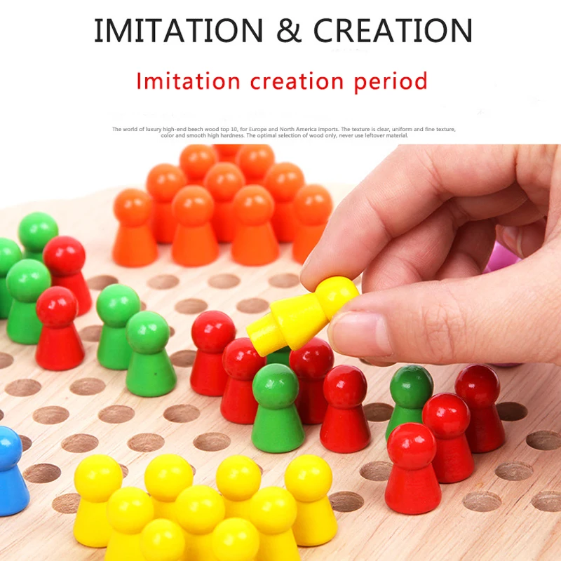 2019 горячая Распродажа шестигранные шашки девять шахматных детских пазлов