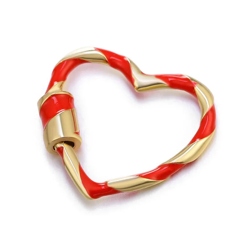 

3 шт./лот, 25,8*23 мм, высококачественные многоцветные застежки в форме сердца, замок, карабин, застежки в форме сердца, фурнитура для ювелирных и...