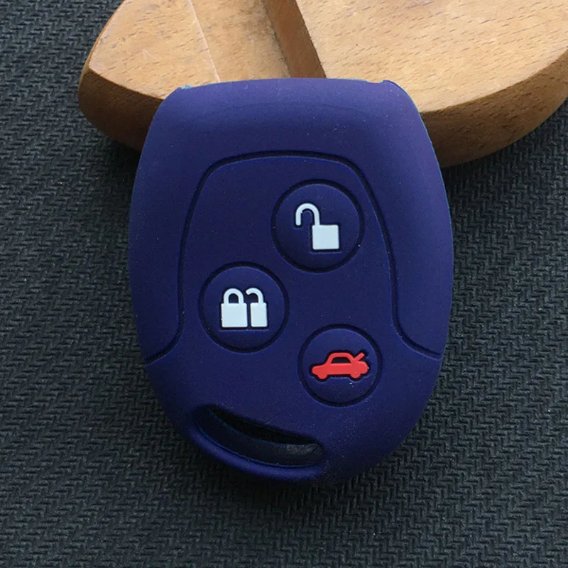 Силиконовый резиновый чехол для ключа защитный Ford Mondeo Focus Fusion Fiesta Galaxy 3 кнопочный
