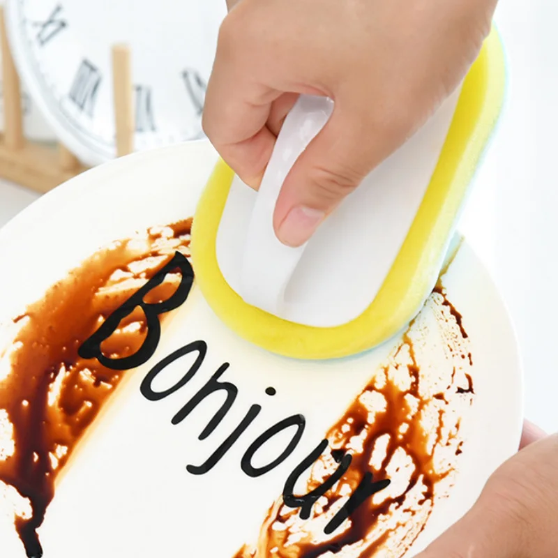 Волшебная губка щетка ручка Чистящая для протирания сильная дезактивация горшок