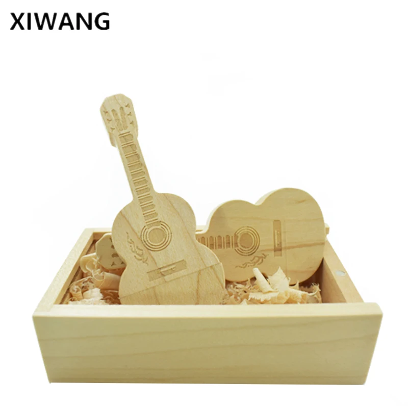 

Guitar pen drive 16GB USB flash drive 32GB capacity memory stick 2.0 pendrive 8GB 64GB 128gb wood memory stick Free custom LOGO