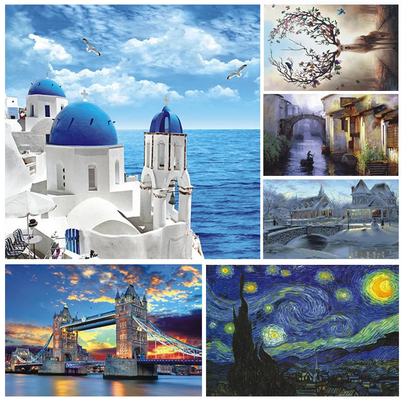 Пазлы пейзажи 1000 шт. развивающая игрушка для детей и взрослых подарок на день