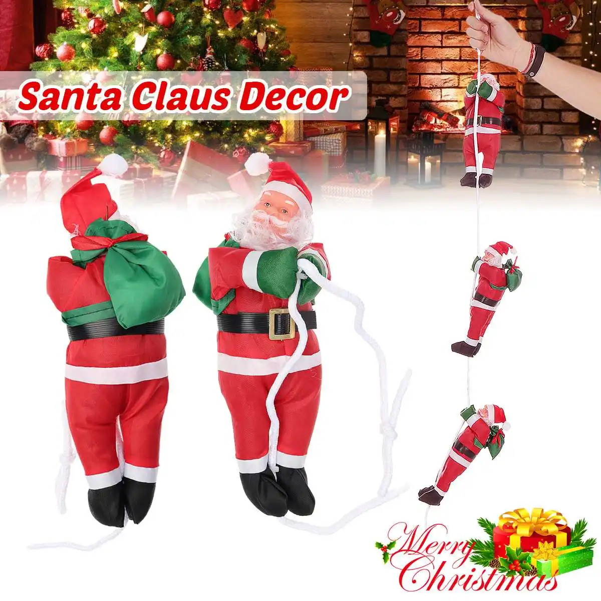 Веревка для скалолазания лестница Санта-Клаус рождественские украшения