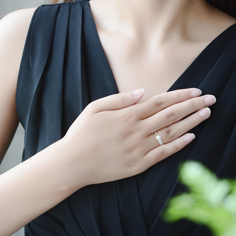 Классические аксессуары кольца из стерлингового серебра 925 пробы открытые