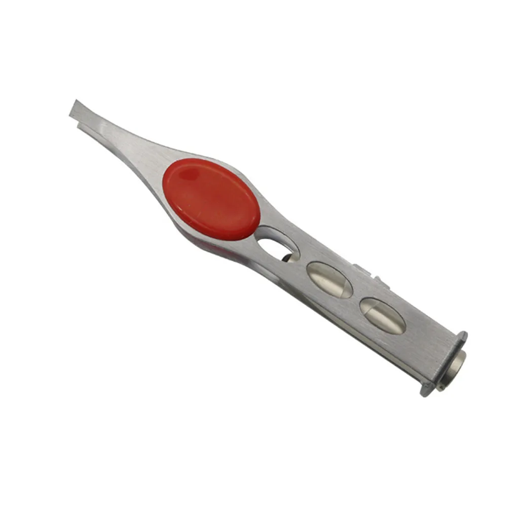 BGVfive1PC Новый из нержавеющей стали LED свет пинцет для бровей удаление волос зажим