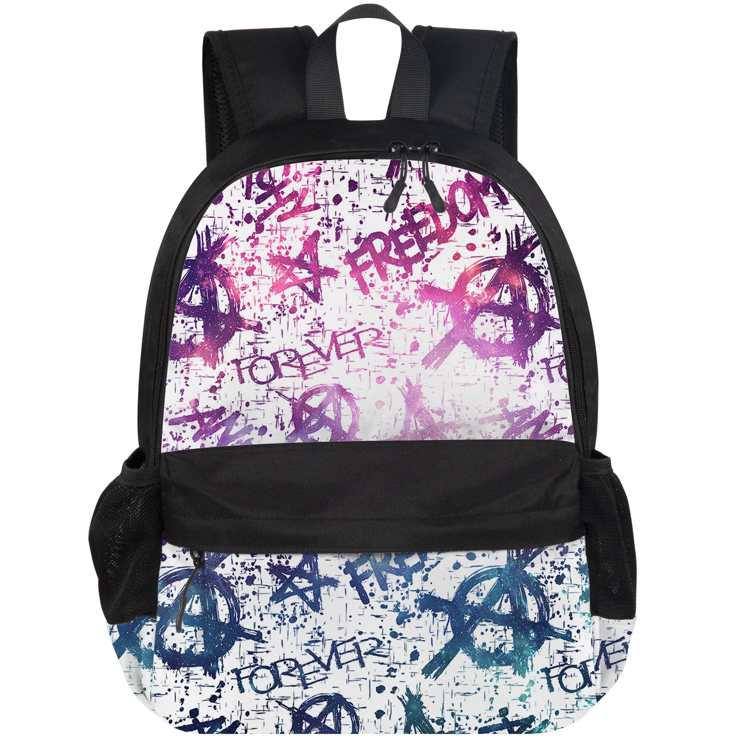 Красочный крутой рюкзак с текстом для студентов колледжа износостойкий ноутбука