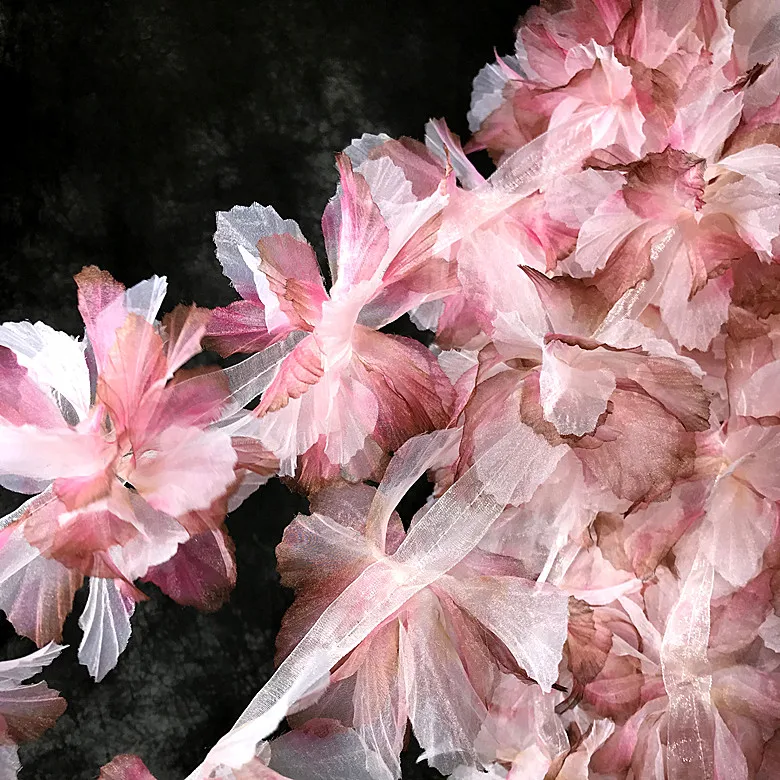 Чернильный Стиль Тай-дай 3D пряжа цветок Креативная одежда платье модные